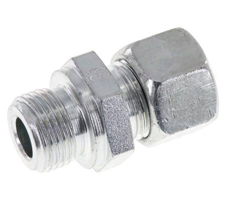 M18x1,5 Außengewinde x 12L Verzinkter Stahl Gerade Schneidring 315 Bar DIN 2353