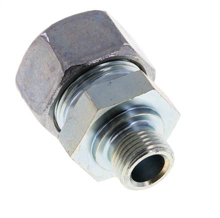 M18x1,5 Außengewinde x 22L Verzinkter Stahl Gerade Schneidring 160 Bar DIN 2353