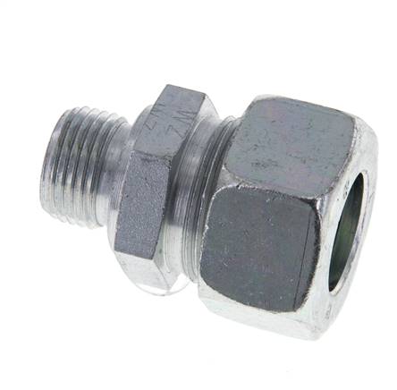 M18x1,5 Außengewinde x 18L Verzinkter Stahl Gerade Schneidring 315 Bar DIN 2353