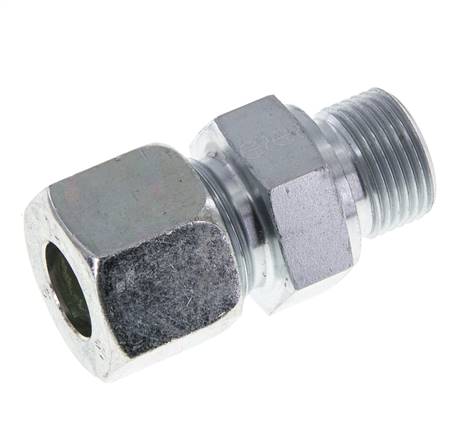 M20x1,5 Außengewinde x 14S Verzinkter Stahl Gerade Schneidring 630 Bar DIN 2353