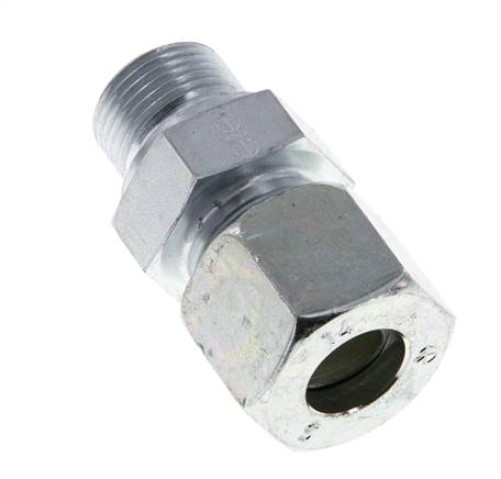 M20x1,5 Außengewinde x 14S Verzinkter Stahl Gerade Schneidring 630 Bar DIN 2353