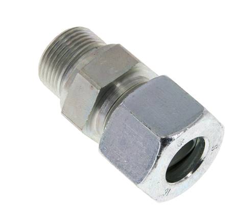 M22x1,5 Außengewinde x 16S Verzinkter Stahl Gerade Schneidring 400 Bar DIN 2353