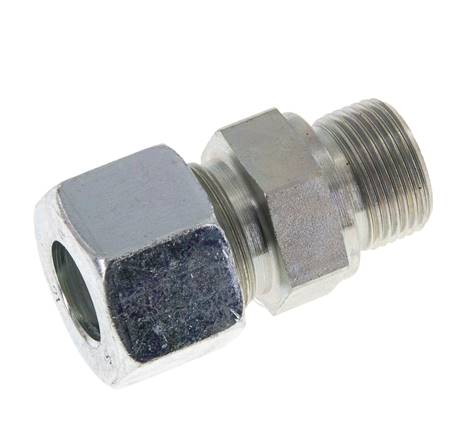 M22x1,5 Außengewinde x 16S Verzinkter Stahl Gerade Schneidring 400 Bar DIN 2353