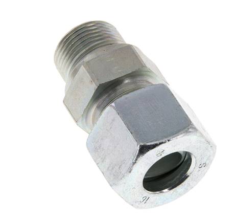 M22x1,5 Außengewinde x 16S Verzinkter Stahl Gerade Schneidring 400 Bar DIN 2353