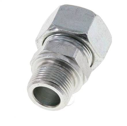 M22x1,5 Außengewinde x 18L Verzinkter Stahl Gerade Schneidring 315 Bar DIN 2353