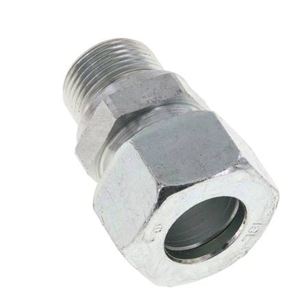 M22x1,5 Außengewinde x 18L Verzinkter Stahl Gerade Schneidring 315 Bar DIN 2353