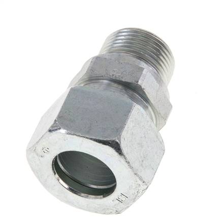 M22x1,5 Außengewinde x 18L Verzinkter Stahl Gerade Schneidring 315 Bar DIN 2353