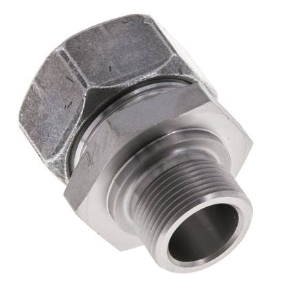 M26x1,5 Außengewinde x 28L Verzinkter Stahl Gerader Schneidring 160 Bar DIN 2353