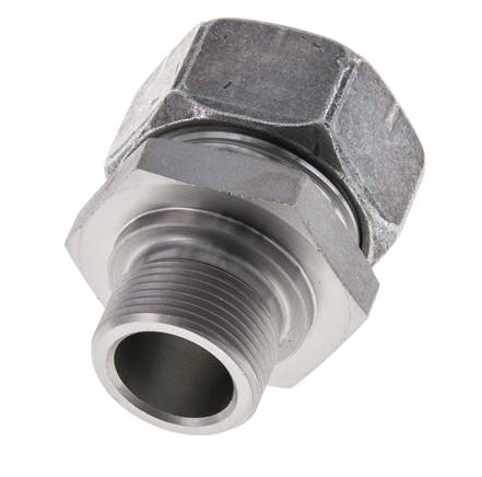 M26x1,5 Außengewinde x 28L Verzinkter Stahl Gerader Schneidring 160 Bar DIN 2353