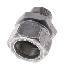 M26x1,5 Außengewinde x 28L Verzinkter Stahl Gerader Schneidring 160 Bar DIN 2353