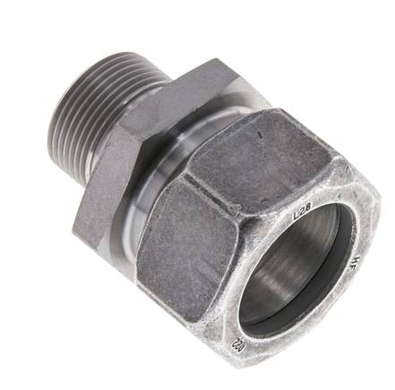 M26x1,5 Außengewinde x 28L Verzinkter Stahl Gerader Schneidring 160 Bar DIN 2353