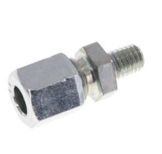 M6 Außengewinde x 6LL Verzinkter Stahl Gerader Schneidring 100 Bar DIN 2353