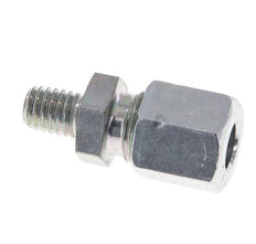 M6 Außengewinde x 6LL Verzinkter Stahl Gerader Schneidring 100 Bar DIN 2353