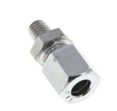 M6 Außengewinde x 6LL Verzinkter Stahl Gerader Schneidring 100 Bar DIN 2353