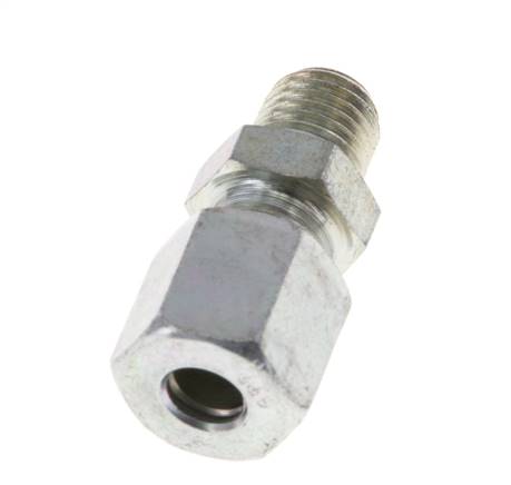 M8x1 Außengewinde x 5LL Verzinkter Stahl Gerader Schneidring 100 Bar DIN 2353