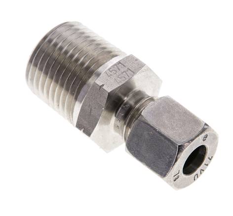 1/2'' NPT Außengewinde x 8L Edelstahl gerade Schneidring 315 Bar DIN 2353