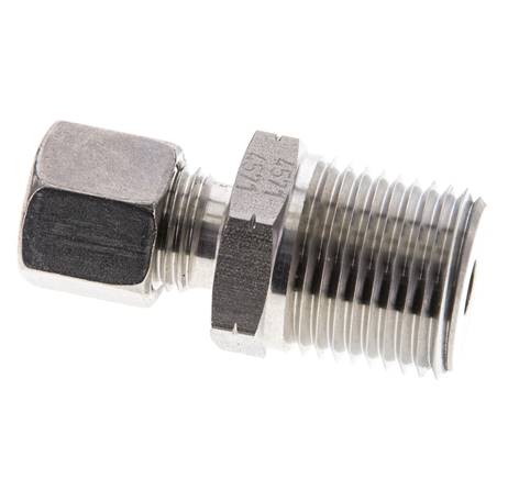 1/2'' NPT Außengewinde x 8L Edelstahl gerade Schneidring 315 Bar DIN 2353
