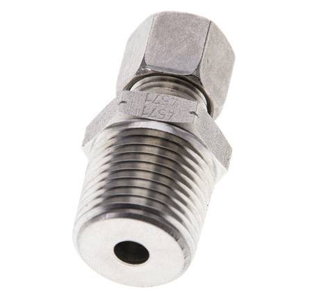 1/2'' NPT Außengewinde x 8L Edelstahl gerade Schneidring 315 Bar DIN 2353