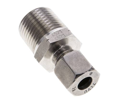1/2'' NPT Außengewinde x 8L Edelstahl gerade Schneidring 315 Bar DIN 2353