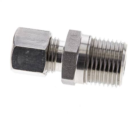 1/2'' NPT Außengewinde x 10L Edelstahl gerade Schneidring 315 Bar DIN 2353