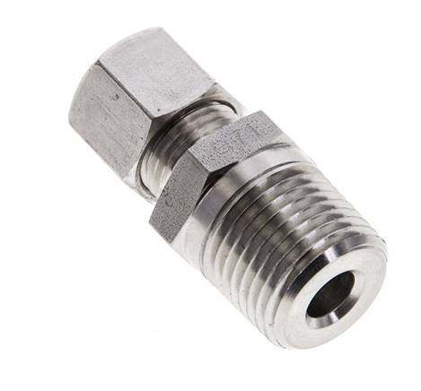 1/2'' NPT Außengewinde x 10L Edelstahl gerade Schneidring 315 Bar DIN 2353