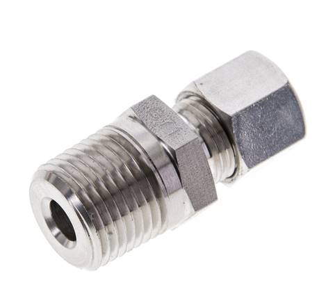 1/2'' NPT Außengewinde x 10L Edelstahl gerade Schneidring 315 Bar DIN 2353
