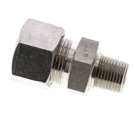 1/2'' NPT Außengewinde x 20S Gerader Schneidring aus Edelstahl 400 Bar DIN 2353