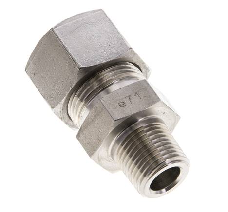 1/2'' NPT Außengewinde x 20S Gerader Schneidring aus Edelstahl 400 Bar DIN 2353