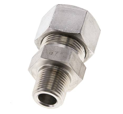 1/2'' NPT Außengewinde x 20S Gerader Schneidring aus Edelstahl 400 Bar DIN 2353