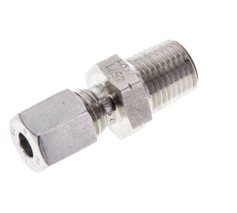 1/4'' NPT Außengewinde x 6L Edelstahl gerade Schneidring 315 Bar DIN 2353