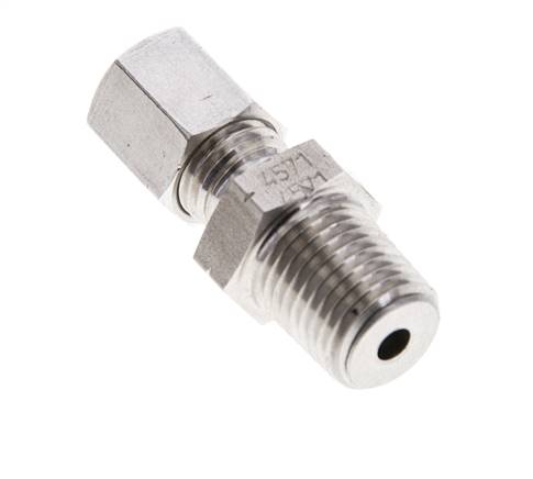 1/4'' NPT Außengewinde x 6L Edelstahl gerade Schneidring 315 Bar DIN 2353