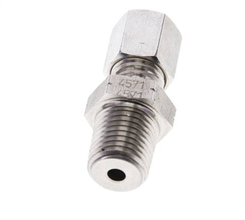 1/4'' NPT Außengewinde x 6L Edelstahl gerade Schneidring 315 Bar DIN 2353