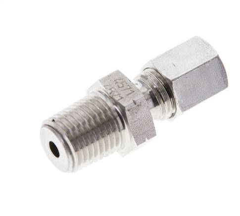 1/4'' NPT Außengewinde x 6L Edelstahl gerade Schneidring 315 Bar DIN 2353