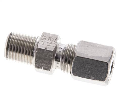 1/4'' NPT Außengewinde x 6S Gerader Schneidring aus Edelstahl 630 Bar DIN 2353