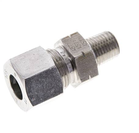 1/4'' NPT Außengewinde x 12S Gerader Schneidring aus Edelstahl 630 Bar DIN 2353