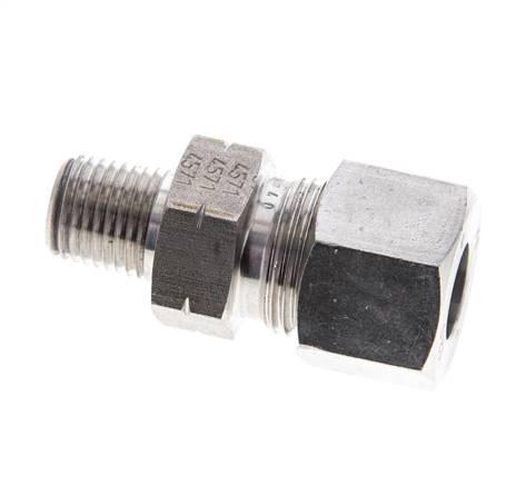 1/4'' NPT Außengewinde x 12S Gerader Schneidring aus Edelstahl 630 Bar DIN 2353