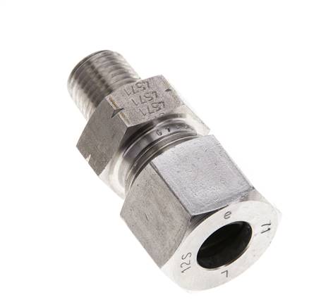 1/4'' NPT Außengewinde x 12S Gerader Schneidring aus Edelstahl 630 Bar DIN 2353