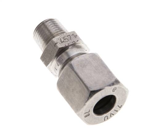 1/8'' NPT Außengewinde x 8L Gerader Schneidring aus Edelstahl 315 Bar DIN 2353