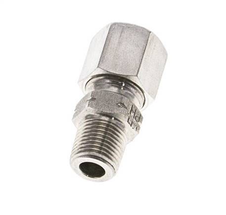 1/8'' NPT Außengewinde x 8LL Gerader Schneidring aus Edelstahl 100 Bar DIN 2353