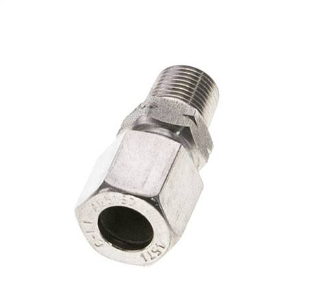 1/8'' NPT Außengewinde x 8LL Gerader Schneidring aus Edelstahl 100 Bar DIN 2353