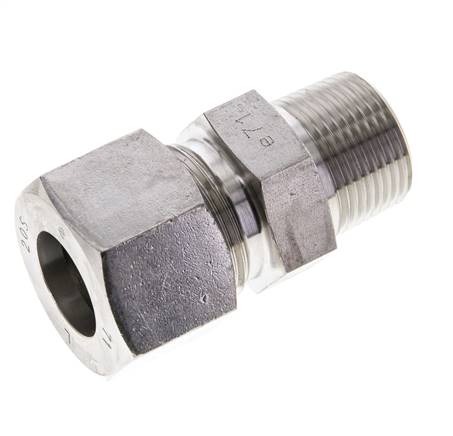 3/4'' NPT Außengewinde x 20S Gerader Schneidring aus Edelstahl 400 Bar DIN 2353