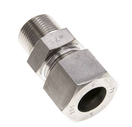 3/4'' NPT Außengewinde x 20S Gerader Schneidring aus Edelstahl 400 Bar DIN 2353