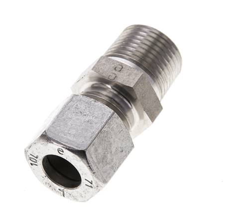 3/8'' NPT-Außengewinde x 10L Edelstahl-Schneidring gerade 315 Bar DIN 2353