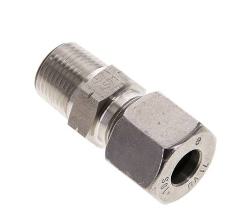 3/8'' NPT Außengewinde x 10S Gerader Schneidring aus Edelstahl 630 Bar DIN 2353