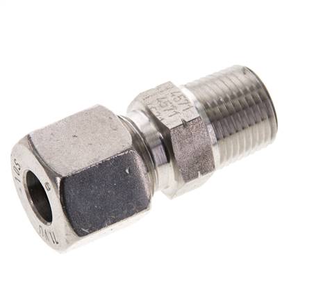 3/8'' NPT Außengewinde x 10S Gerader Schneidring aus Edelstahl 630 Bar DIN 2353