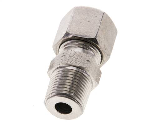 3/8'' NPT Außengewinde x 10S Gerader Schneidring aus Edelstahl 630 Bar DIN 2353