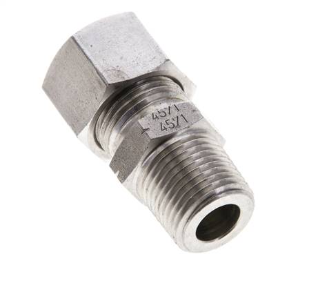 3/8'' NPT Außengewinde x 12L Edelstahl gerade Schneidring 315 Bar DIN 2353