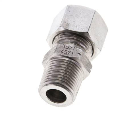 3/8'' NPT Außengewinde x 12L Edelstahl gerade Schneidring 315 Bar DIN 2353