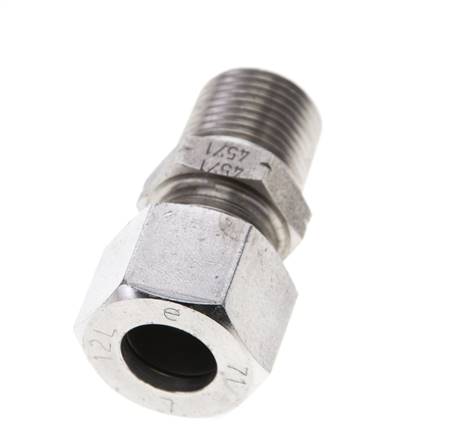 3/8'' NPT Außengewinde x 12L Edelstahl gerade Schneidring 315 Bar DIN 2353