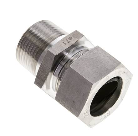 1'' NPT Außengewinde x 28L Gerader Schneidring aus Edelstahl 160 Bar DIN 2353